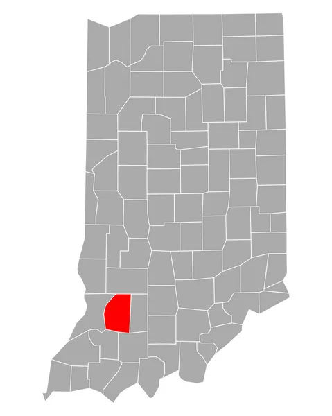 Mapa Daviess Indiana — Vector de stock