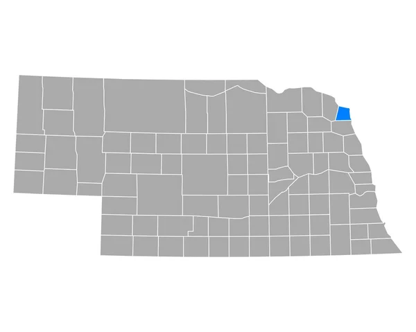 Mapa Dakota Nebraska — Vector de stock