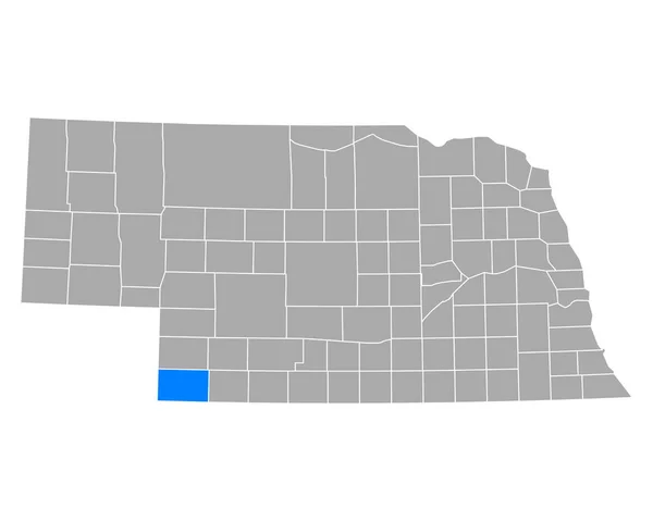 Karta Över Dundy Nebraska — Stock vektor