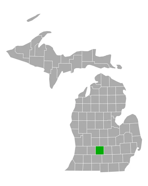 Kaart Van Eaton Michigan — Stockvector