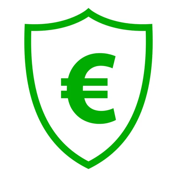 Euro Escudo Como Ilustração Vetorial — Vetor de Stock