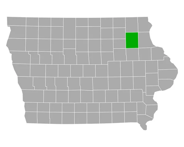 Mapa Fayette Iowa — Vector de stock