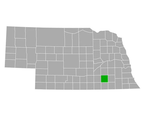 Mapa Fillmore Nebraska — Vetor de Stock