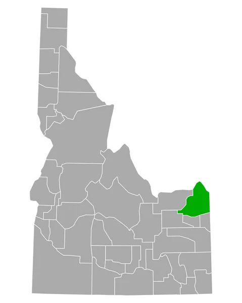 Mapa Fremont Idaho — Vector de stock