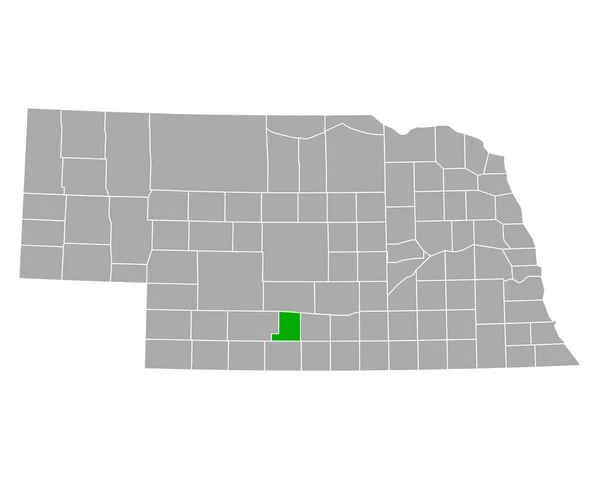 Kaart Van Gosper Nebraska — Stockvector