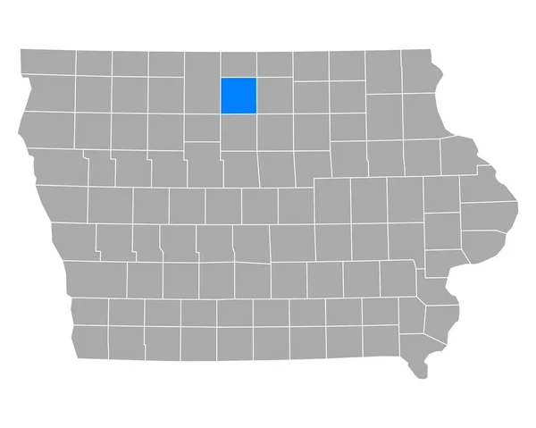 Kaart Van Hancock Iowa — Stockvector