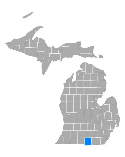 Mapa Hillsdale Michigan — Archivo Imágenes Vectoriales