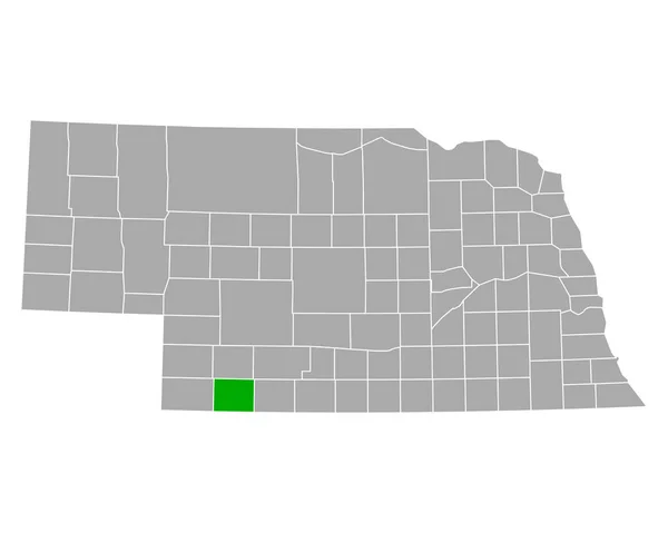 Karte Von Hitchcock Nebraska — Stockvektor