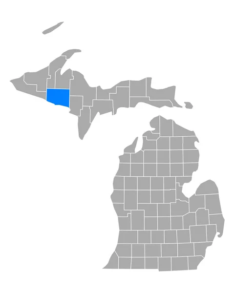 Karte Von Eisen Michigan — Stockvektor