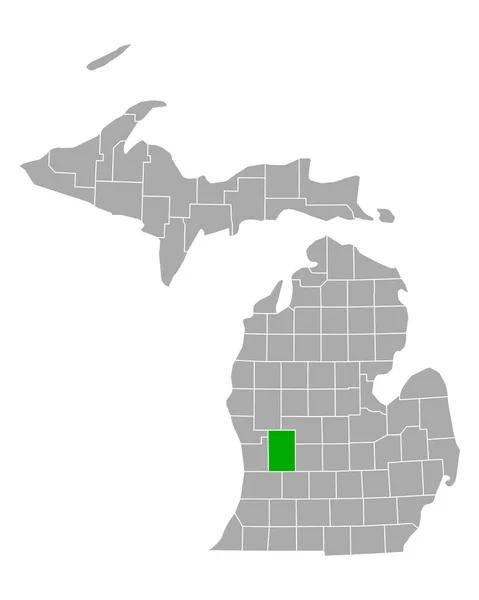 Mapa Cartões Plásticos Michigan —  Vetores de Stock