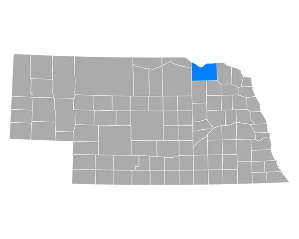 Carte Knox Nebraska — Image vectorielle