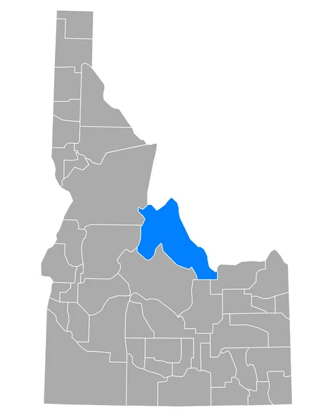 Mapa Lemhi Idaho — Archivo Imágenes Vectoriales