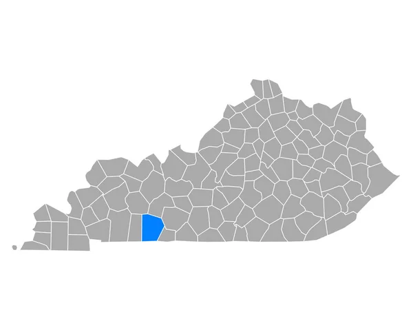 Kentucky Deki Logan Haritası — Stok Vektör