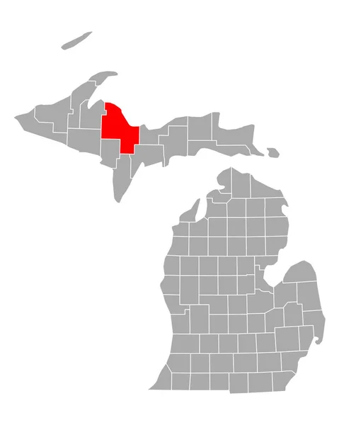 Mapa Marquette Michiganu — Stockový vektor