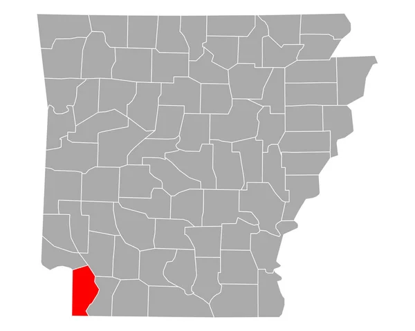 Arkansas Taki Miller Haritası — Stok Vektör