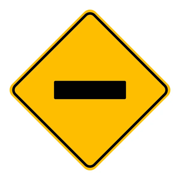 ベクトル図としてのマイナスと道路標識 — ストックベクタ
