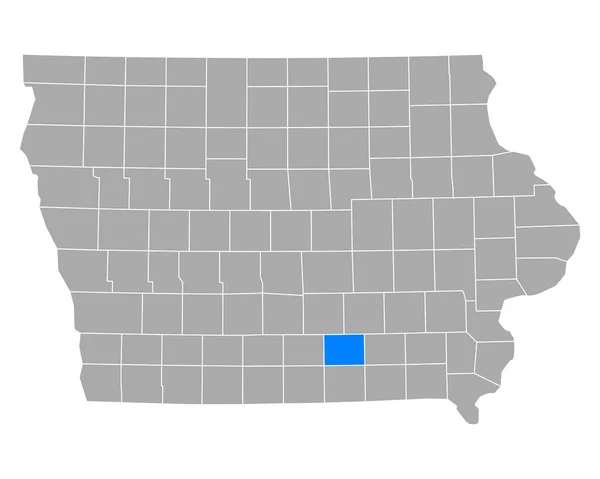 Mapa Transporte Terrestre Iowa —  Vetores de Stock