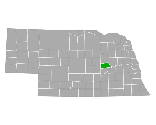 Mapa Nance Nebraska — Archivo Imágenes Vectoriales