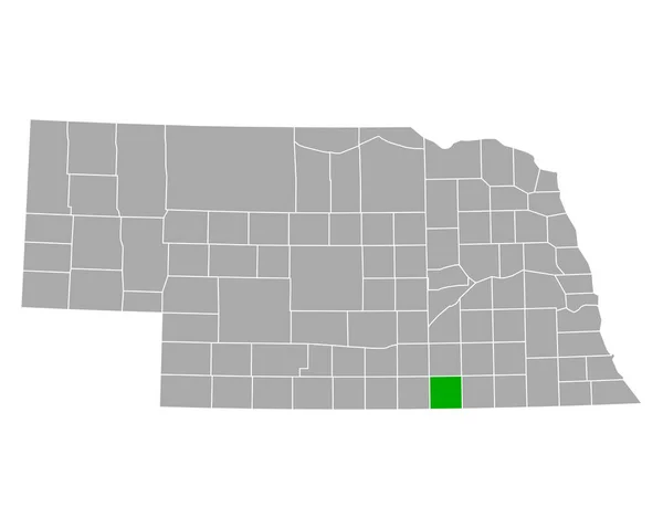 Mapa Mangueiras Nebraska — Vetor de Stock
