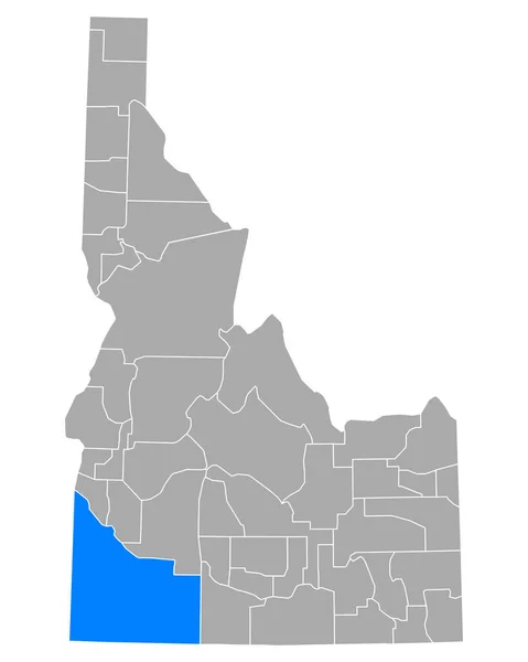 Mapa Owyhee Idaho — Wektor stockowy