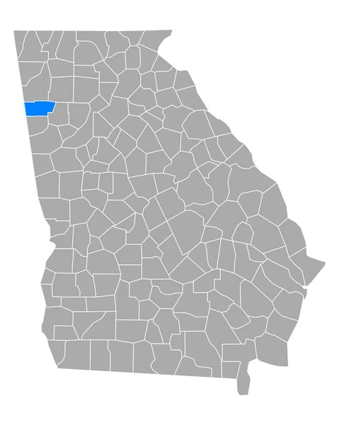 Χάρτης Του Polk Στη Γεωργία — Διανυσματικό Αρχείο
