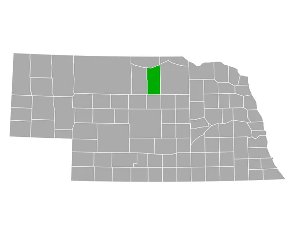 Mapa Skalní Hory Nebrasce — Stockový vektor