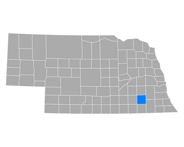 Mapa Soli Fizjologicznej Nebrasce — Wektor stockowy