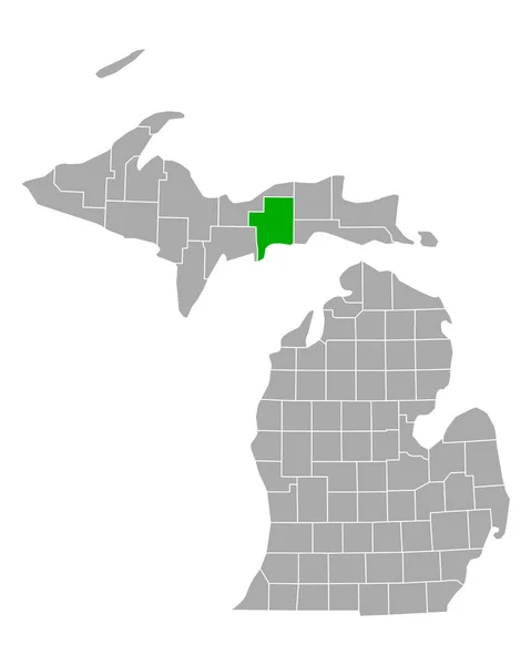 Mapa Szkoły Michigan — Wektor stockowy