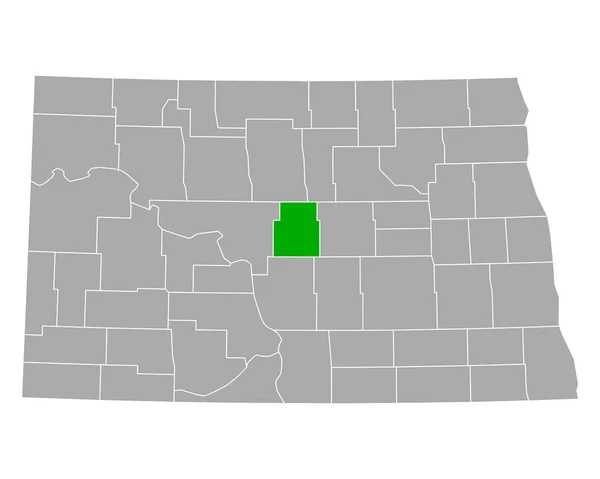 Kaart Van Sheridan Noord Dakota — Stockvector