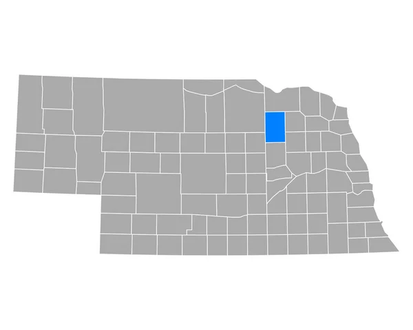 Kaart Van Antelope Nebraska — Stockvector
