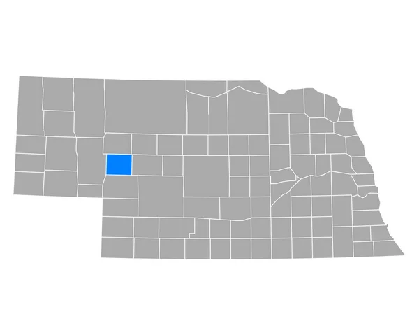 Mappa Arthur Nebraska — Vettoriale Stock