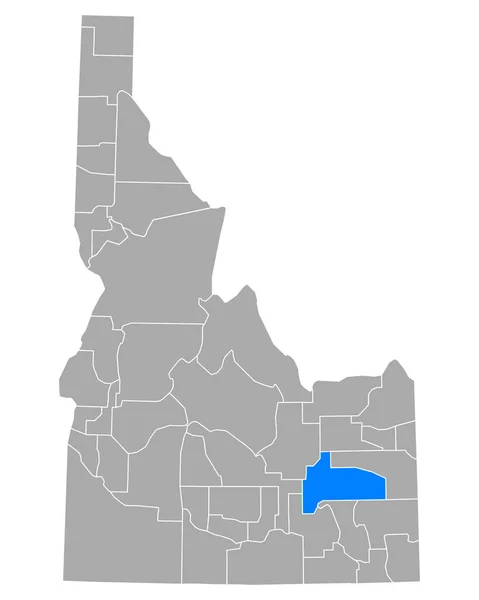 Mapa Bingham Idaho — Vector de stock