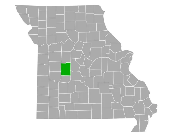 Missouri Deki Benton Haritası — Stok Vektör