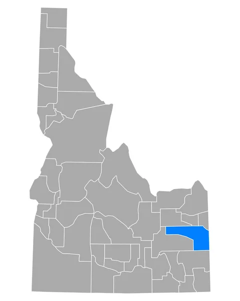 アイダホ州のボンネビル地図 — ストックベクタ