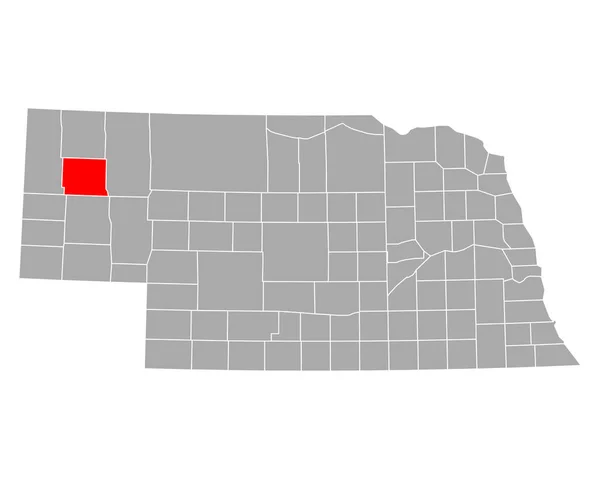 Carte Box Butte Nebraska — Image vectorielle