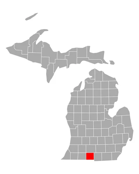 Mapa Oddziału Michigan — Wektor stockowy