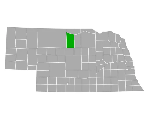 Mapa Brown Nebraska — Archivo Imágenes Vectoriales