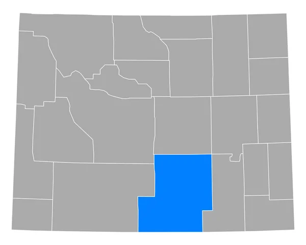 Kaart Van Carbon Wyoming — Stockvector