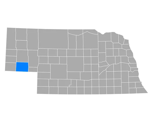 Mappa Cheyenne Nebraska — Vettoriale Stock