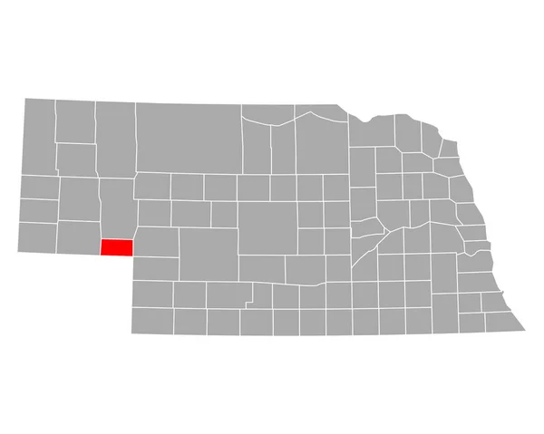 Mapa Deuel Nebraska — Archivo Imágenes Vectoriales