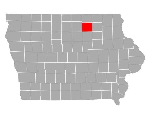 Mappa Floyd Iowa — Vettoriale Stock