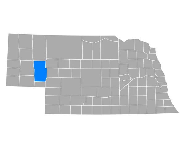 Nebraska Daki Bahçe Haritası — Stok Vektör