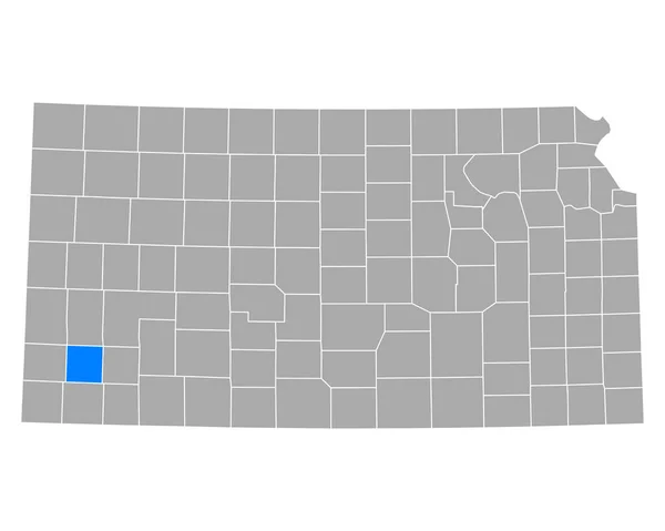 Kansas Taki Grant Haritası — Stok Vektör