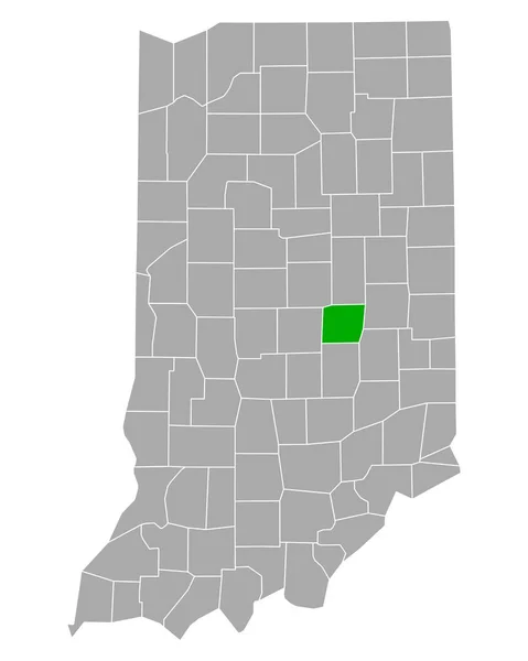 Mapa Hancock Indiana — Archivo Imágenes Vectoriales
