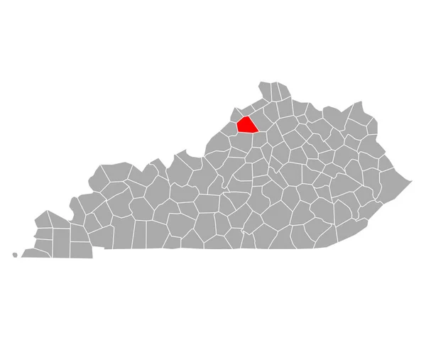 Mapa Institutos Kentucky —  Vetores de Stock