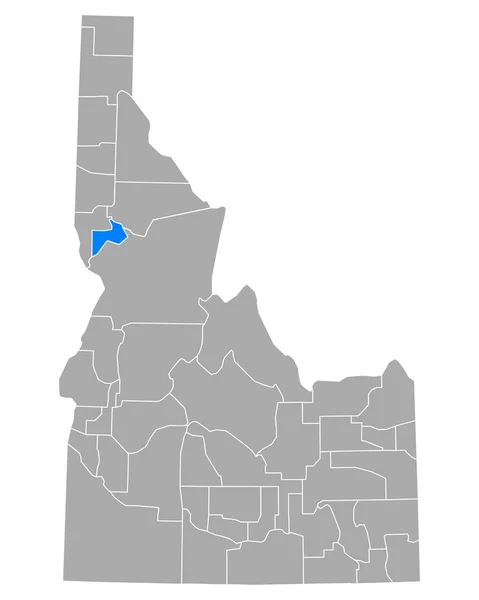 Mappa Lewis Idaho — Vettoriale Stock