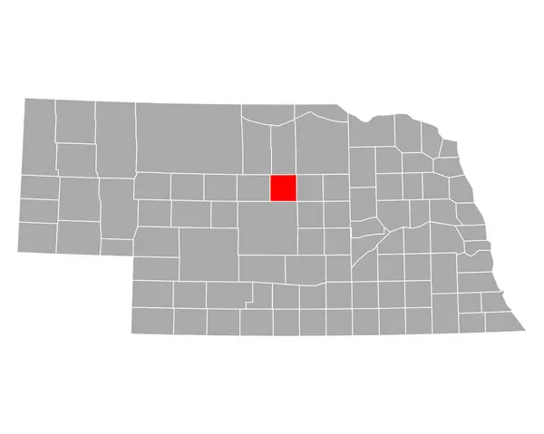 Carte Loup Nebraska — Image vectorielle