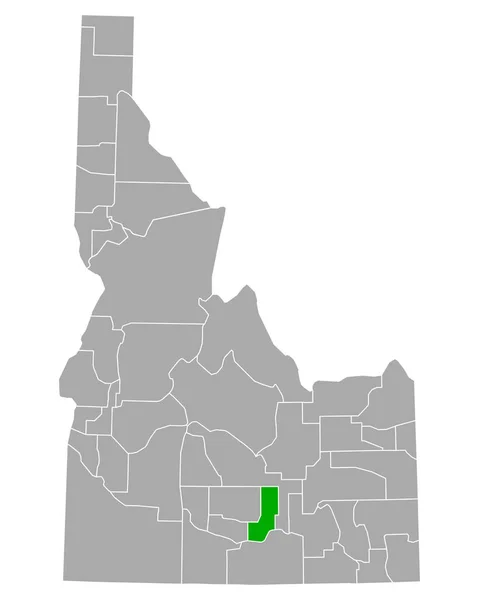 Map Minidoka Idaho — Stock Vector