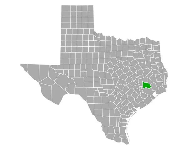 Mapa Montgomery Texas — Archivo Imágenes Vectoriales