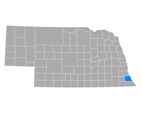 Mapa Nemaha Nebrasce — Stockový vektor